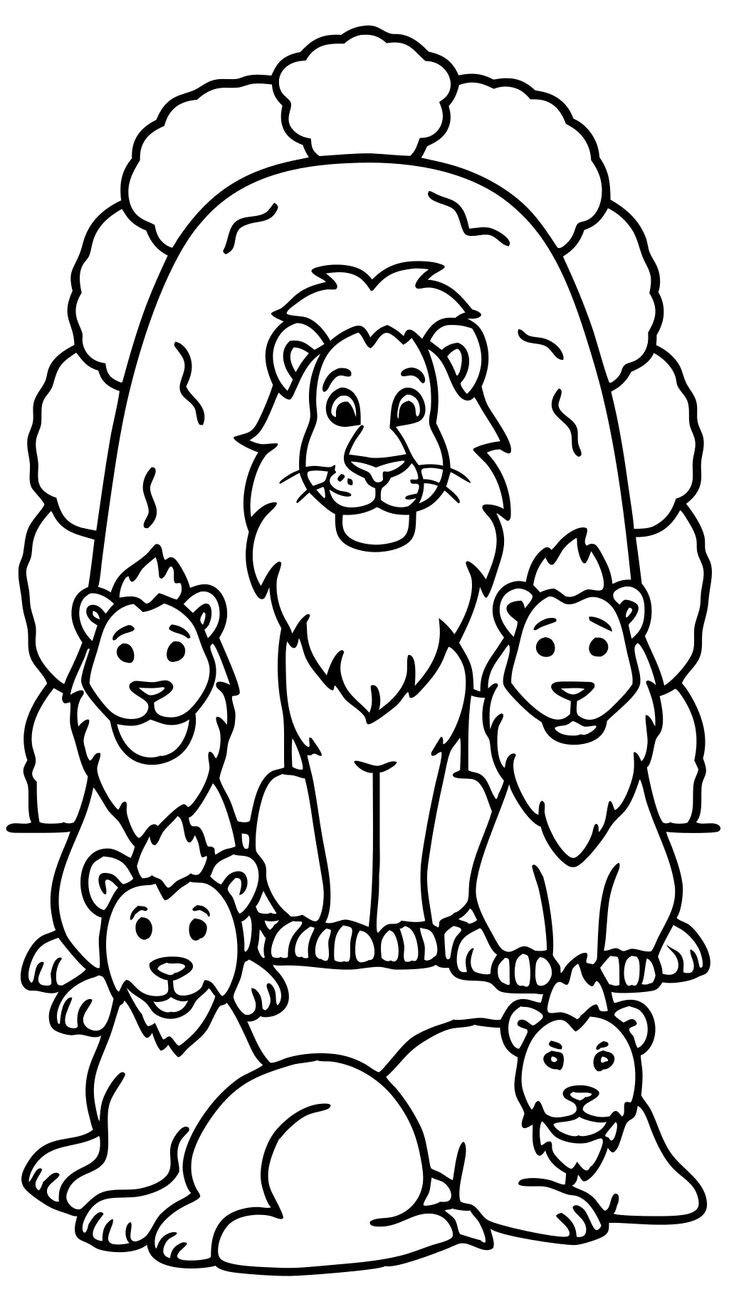 coloriages pour Daniel et The Lions Den